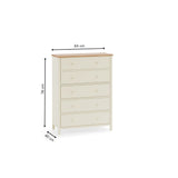 Coxmoor 5 Drawer Wide Chest - Light Brown - COX304