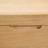 Curve 3 Drawer Bedside - Light Brown - CUR201