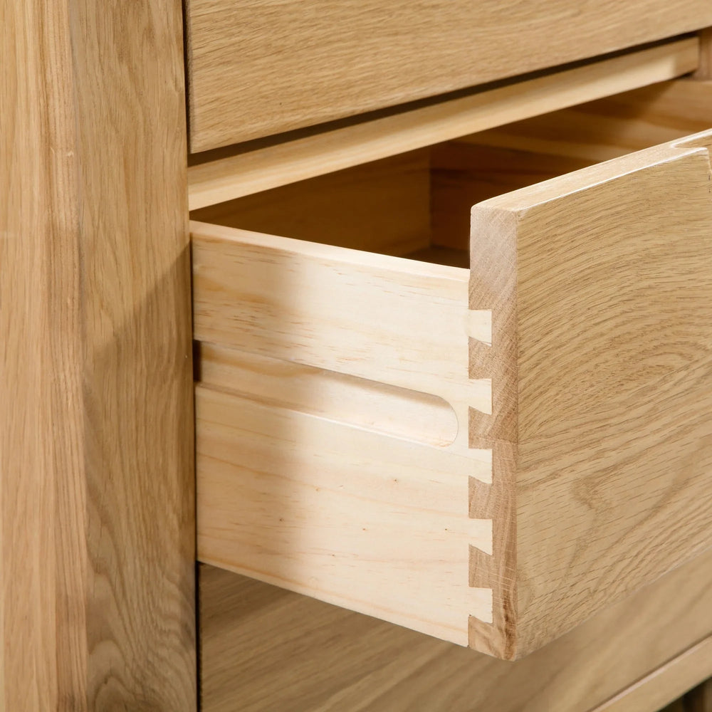 Curve 3 Drawer Bedside - Light Brown - CUR201