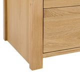 Curve 3 Drawer Bedside - Light Brown - CUR201