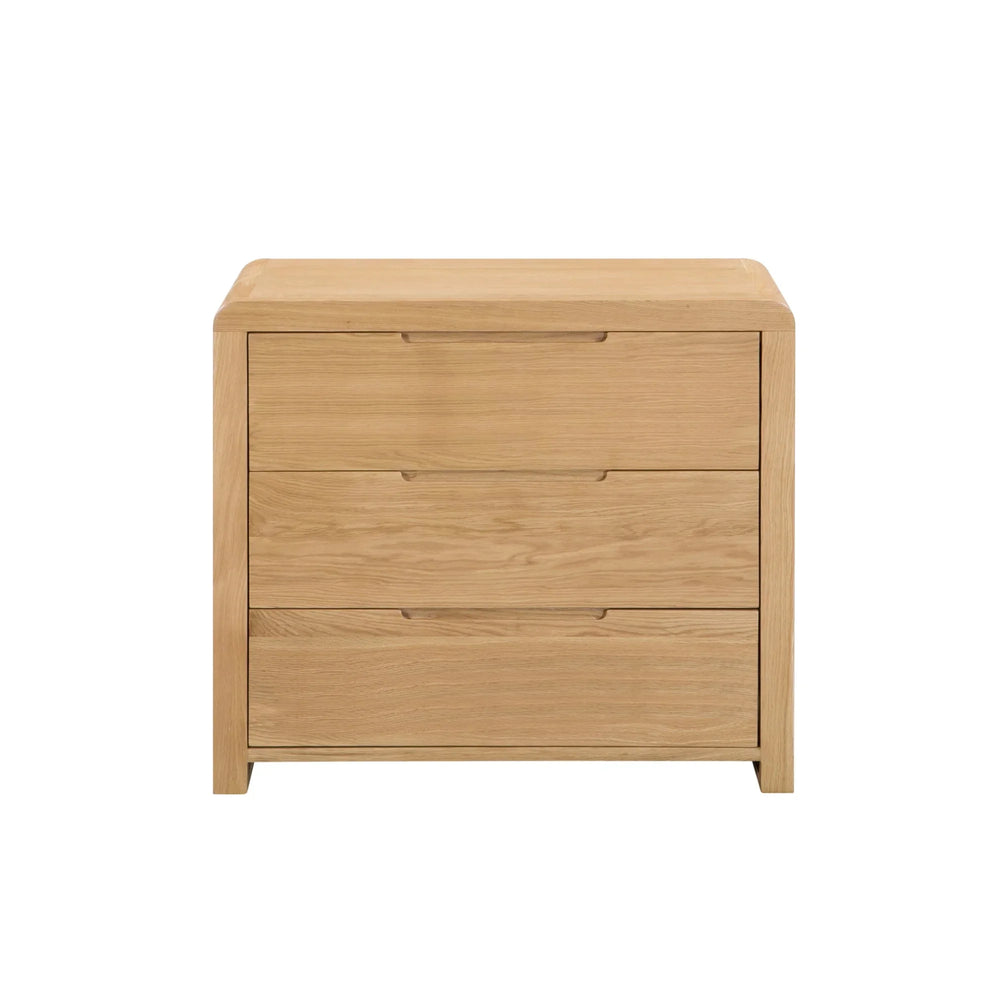 Curve 3 Drawer Chest - Light Brown - CUR202