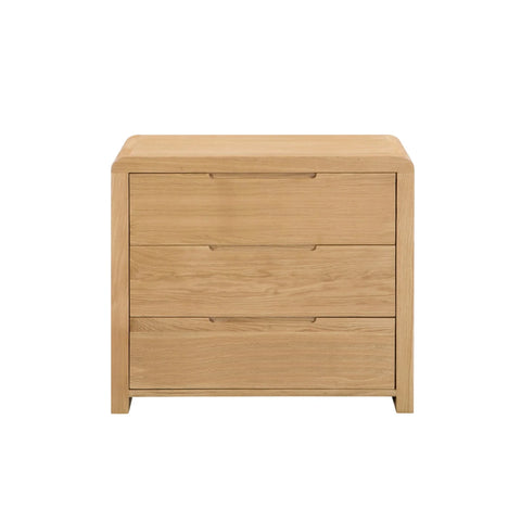 Curve 3 Drawer Chest - Light Brown - CUR202