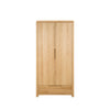 Curve 2 Door 1 Drawer Wardrobe - Light Brown - CUR205
