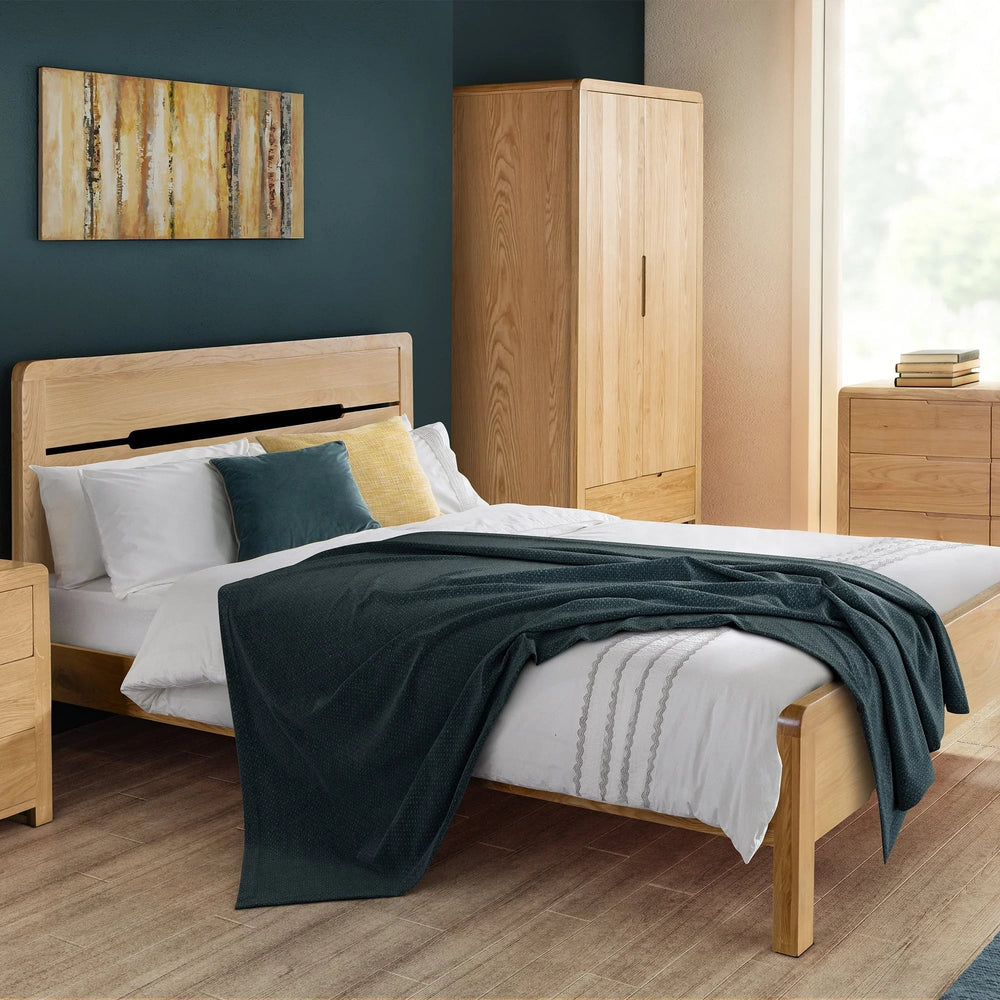 Curve Bed - Light Brown / Double - CUR208
