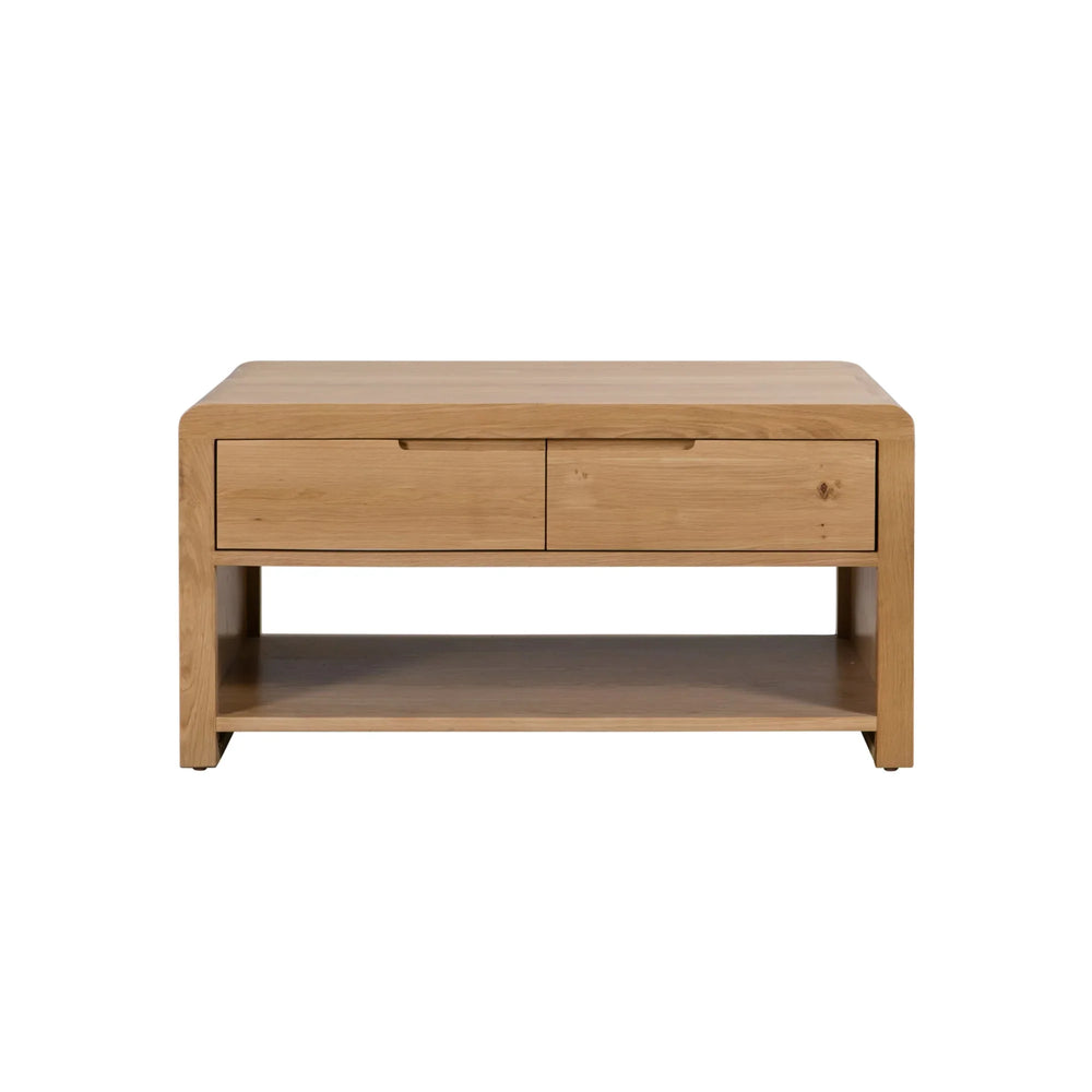 Curve Oak Coffee Table - Light Brown - CUR303