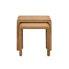 Curve Oak Nest Of 2 Tables - Light Brown - CUR304