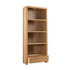Curve Oak Tall Bookcase - Light Brown - CUR305