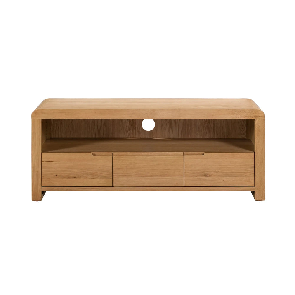 Curve Oak Tv Unit - Light Brown - CUR306