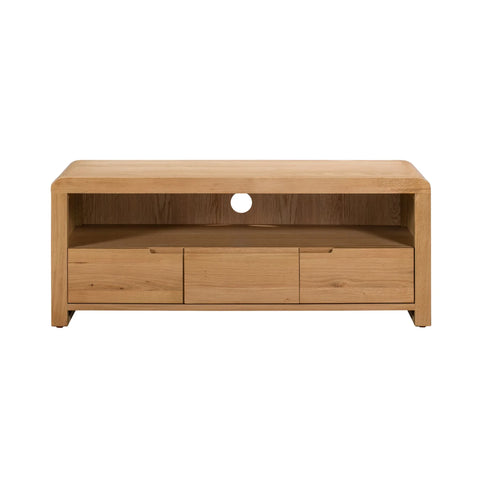 Curve Oak Tv Unit - Light Brown - CUR306