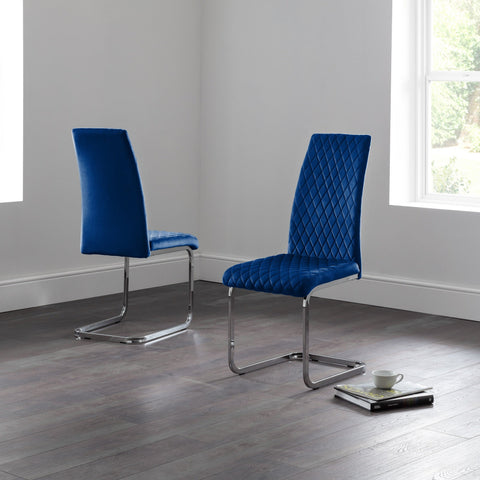 Calabria Cantilever Chairs (Set of 4) - Grey - CAL211