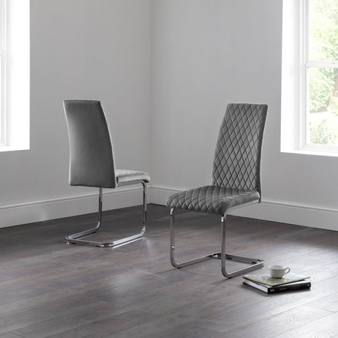 Calabria Cantilever Chairs (Set of 4) - Blue - CAL212