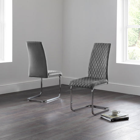 Calabria Cantilever Chairs (Set of 4) - Blue - CAL212
