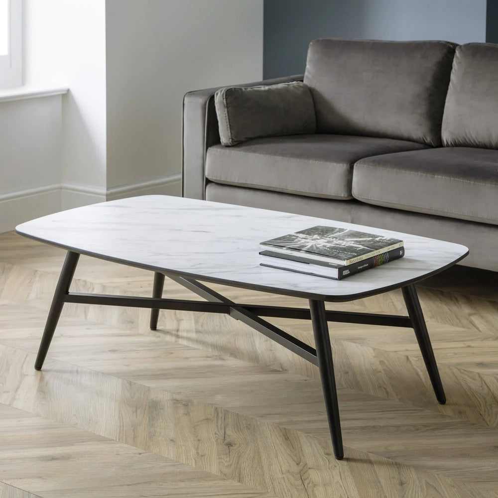Caruso Coffee Table - White - CAR301
