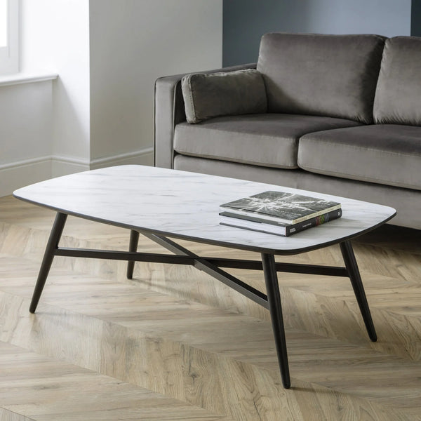 Caruso Coffee Table - White - CAR301