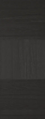 Charcoal black furniture panel with wood grain texture, vertical view