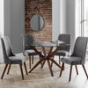 Chelsea 120cm Round Glass Table - Dark Brown - CHE101