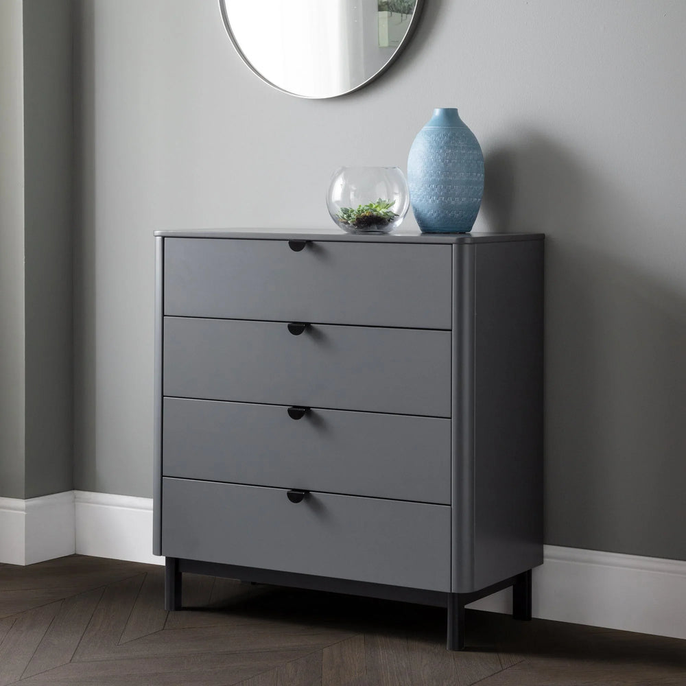 Chloe 4 Drawer Chest - Grey - CHL003