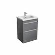 Anthracite floor standing bathroom vanity unit with twin drawer storage | Home Centre Direct UK