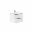 White wall hung bathroom vanity unit with twin drawer storage and clean modern finish | Home Centre Direct UK