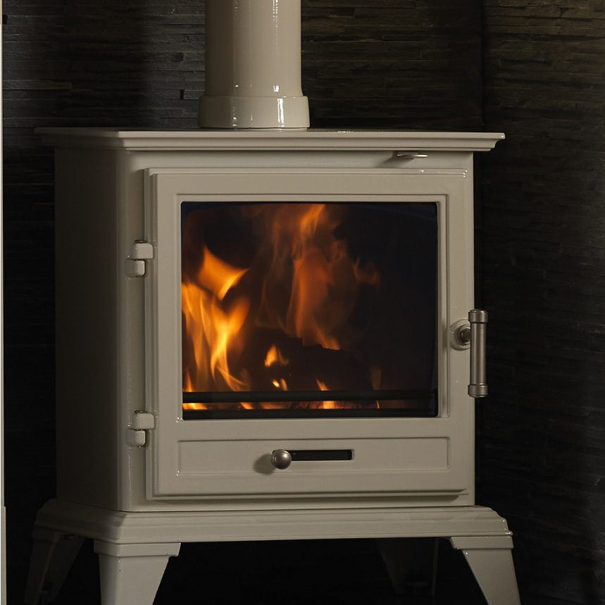 Classic Eco Slimline Warm White Stove 5kW | Home Centre Direct UK