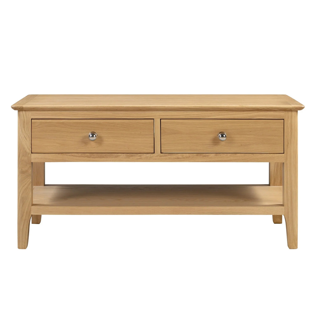 Cotswold Coffee Table With 2 Drawers - Light Brown - COT109