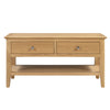 Cotswold Coffee Table With 2 Drawers - Light Brown - COT109