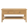 Cotswold Coffee Table With 2 Drawers - Light Brown - COT109