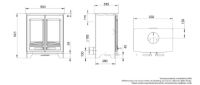 Hampton 5KW Twin Door Wood Burning  (Eco) -  - 105-728381