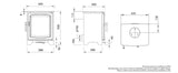 Leaf 5kW Wood Burning (Eco) - Technical Drawing