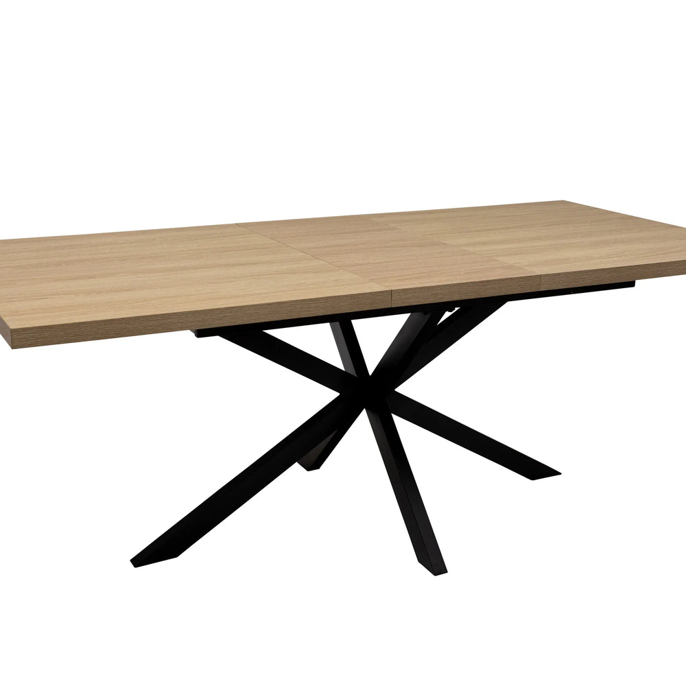 Light Oak 1.6m Extending Dining Table with 0.4m Leaf Insert