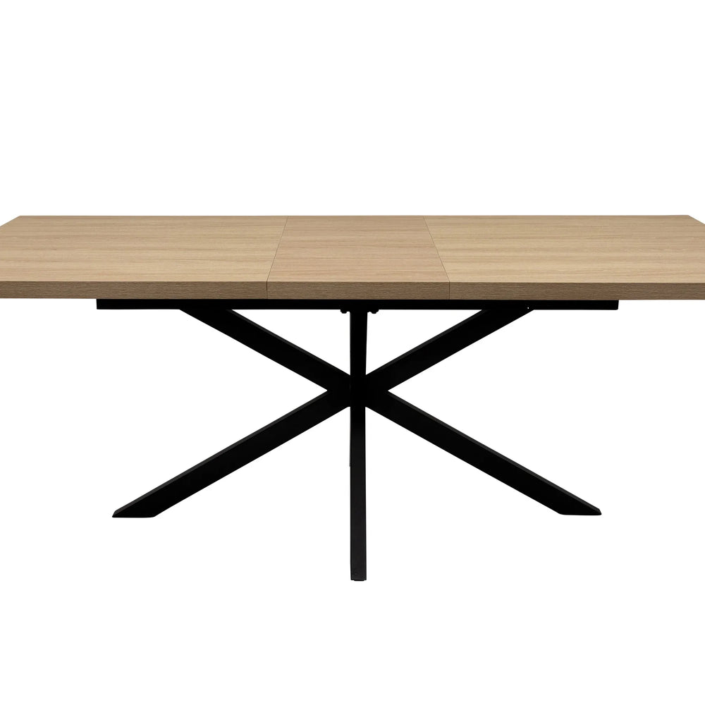Light Oak 1.6m Extending Dining Table with 0.4m Leaf Insert