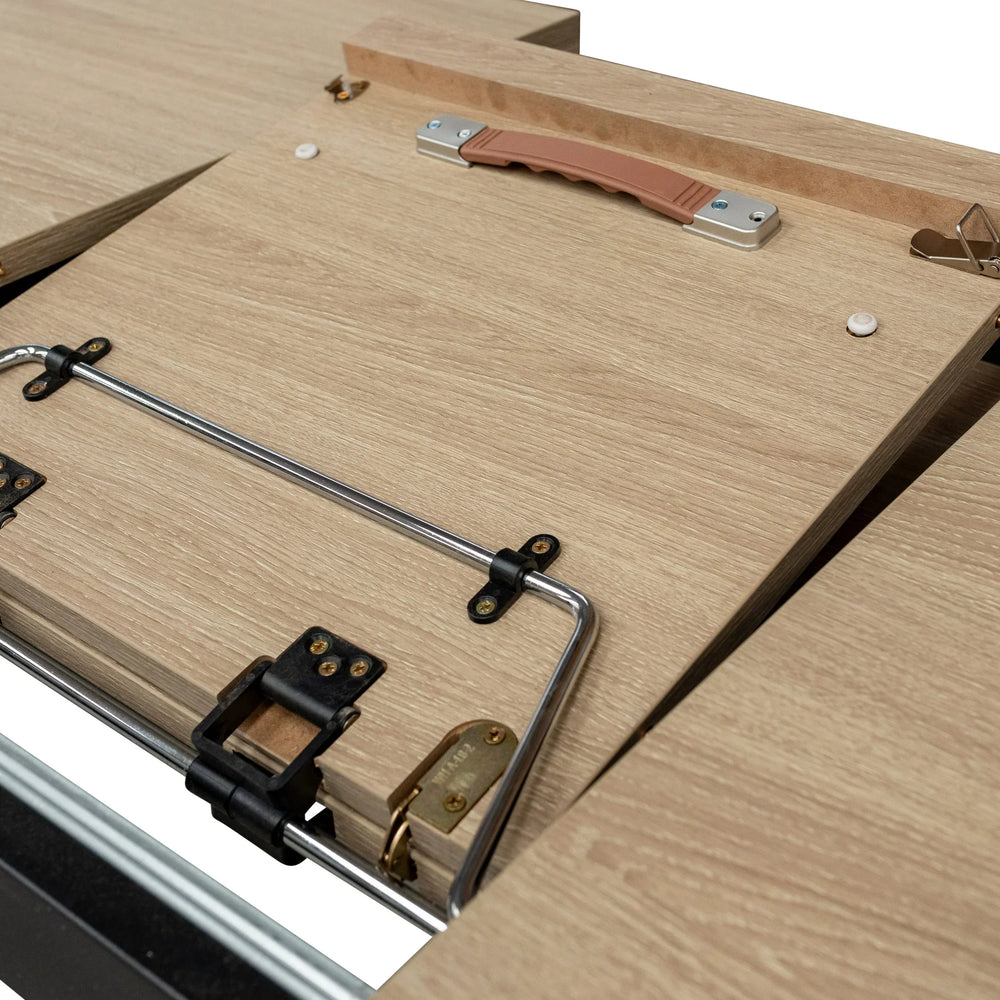 Light Oak 1.6m Extending Dining Table with 0.4m Leaf Insert