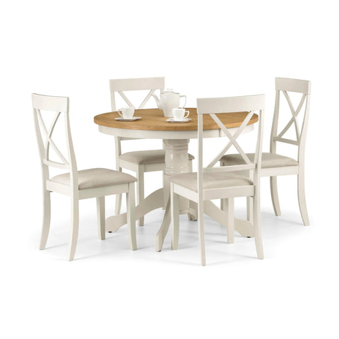 Davenport Round Pedestal Table - Ivory - DAV006