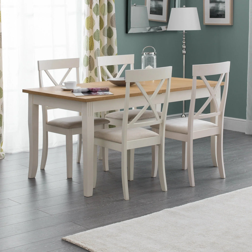 Davenport Extending Dining Table - Ivory - DAV011