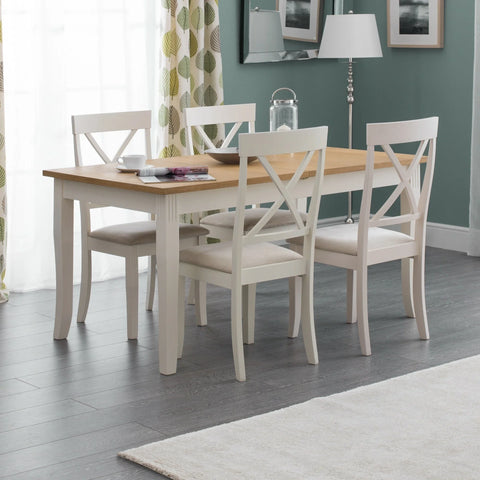 Davenport Extending Dining Table - Ivory - DAV011