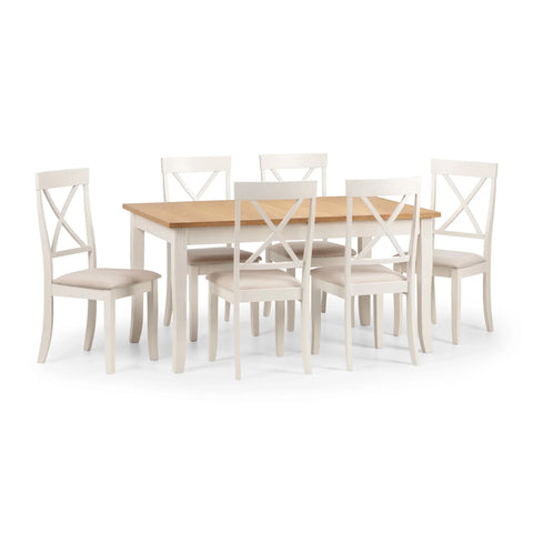 Davenport Extending Dining Table - Ivory - DAV011