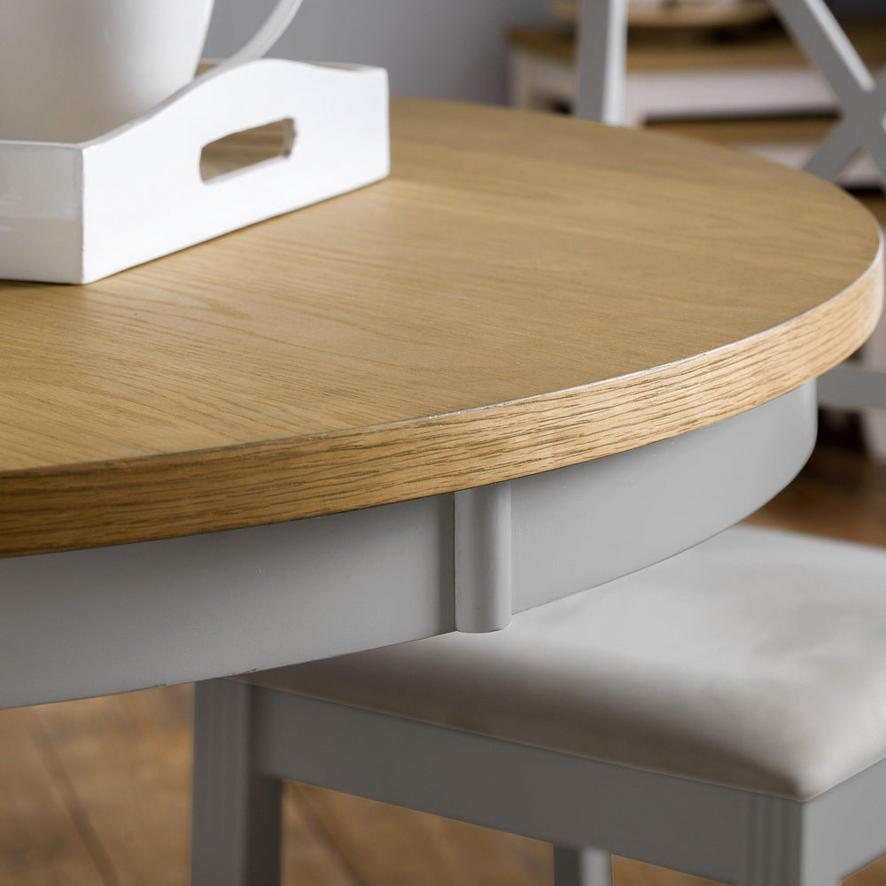 Davenport Round Pedestal Table - Ivory - DAV006