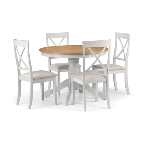 Davenport Round Pedestal Table - Ivory - DAV006