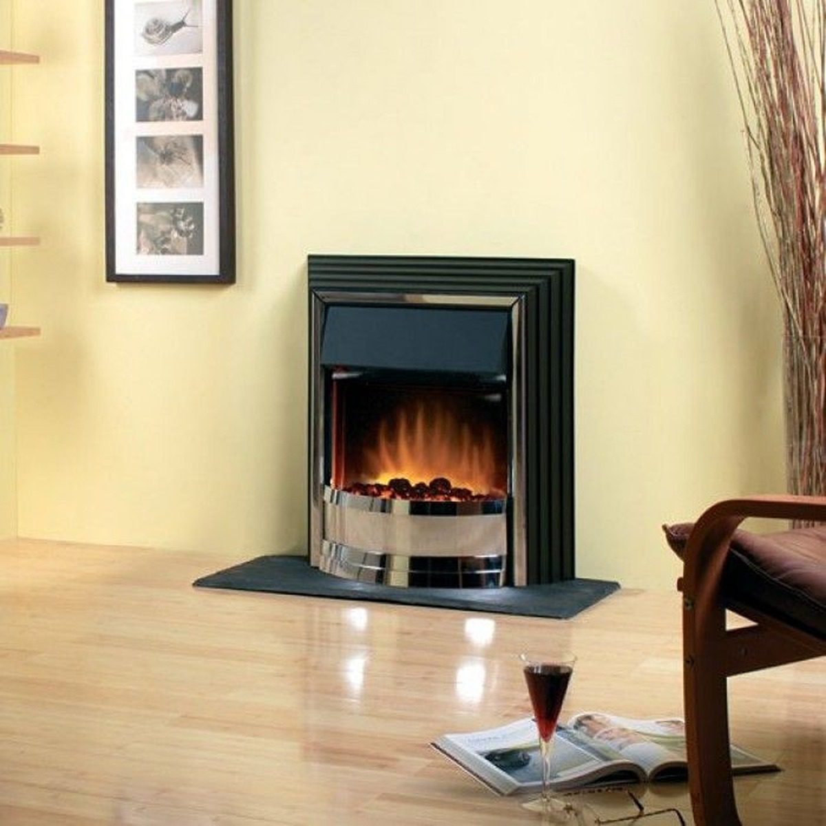 Dimplex Zamora Black & Chrome