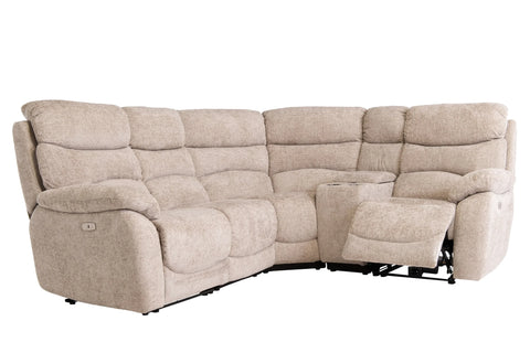 Layla Chanel Fabric Recliner Corner Sofa with USB