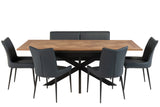 Medium Oak Veneer 1.6m Extending Dining Table with 0.4m Leaf