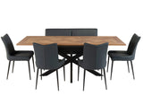 Medium Oak Veneer 1.6m Extending Dining Table with 0.4m Leaf