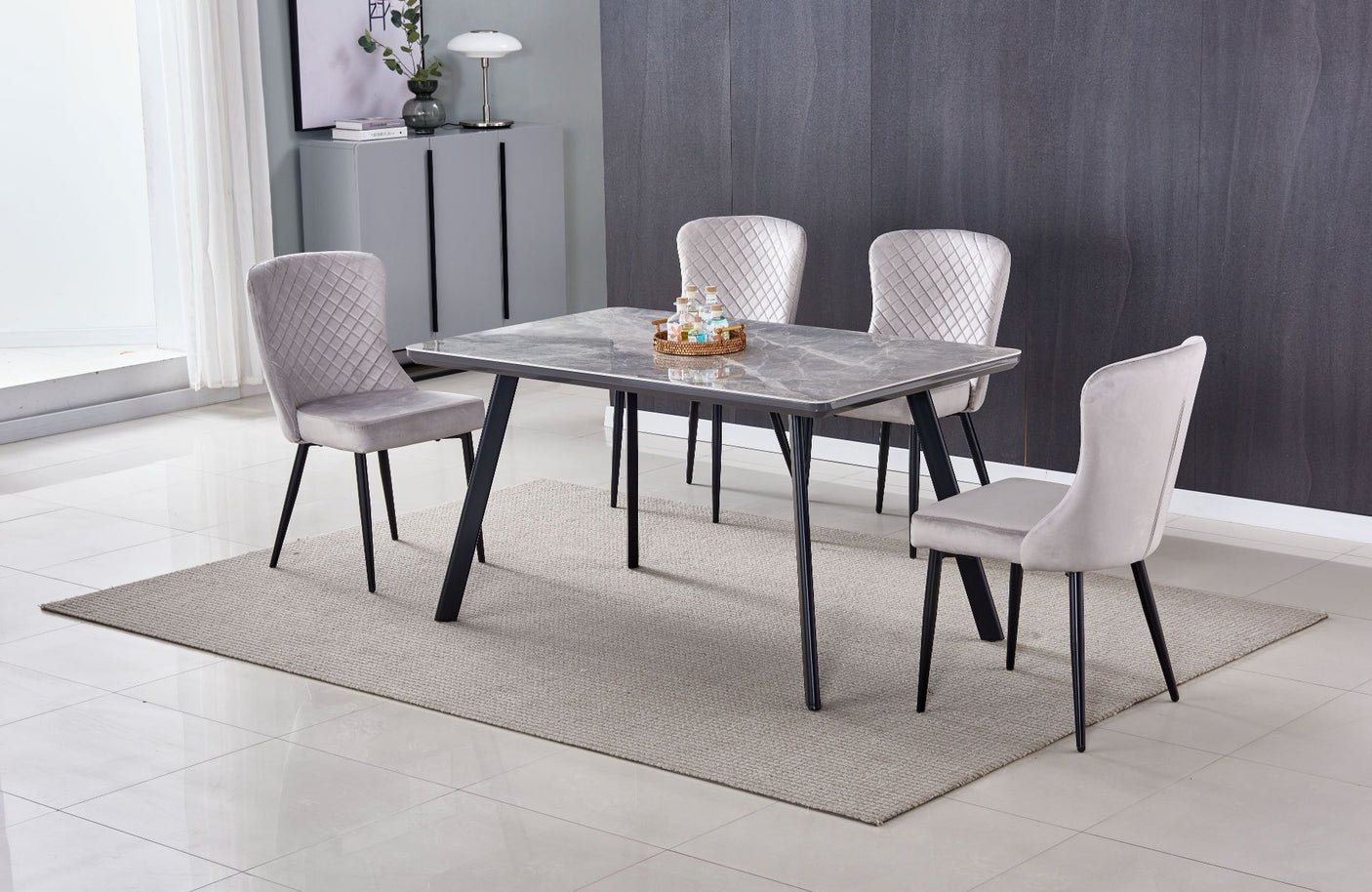 Dario Dining Table (black legs)