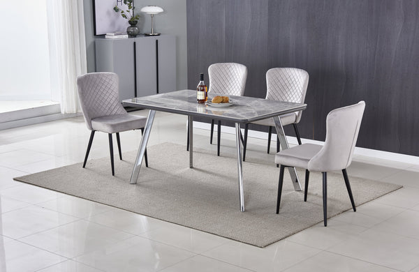 Dario Dining Table (chrome legs)