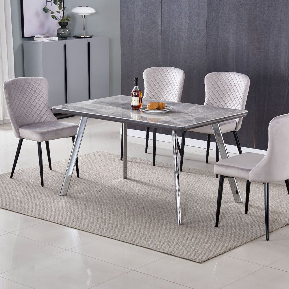 Dario Dining Table (chrome legs)