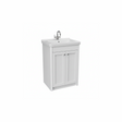 Chalk white floor standing bathroom vanity unit with double door storage and classic styling | Home Centre Direct UK