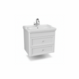 Chalk white wall hung bathroom vanity unit with two drawer storage and contemporary design | Home Centre Direct UK