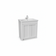 Chalk white floor standing bathroom vanity unit with double door storage and classic styling | Home Centre Direct UK