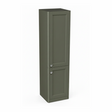 Forest green tall bathroom storage cabinet with two door design and contemporary styling | Home Centre Direct UK