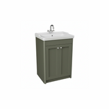 Forest green floor standing bathroom vanity unit with two door storage and classic styling | Home Centre Direct UK